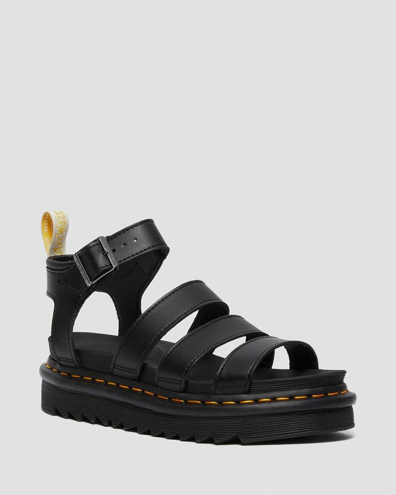 Black Women\'s Dr Martens Vegan Blaire Felix Gladiator Sandals | CA 301BEX